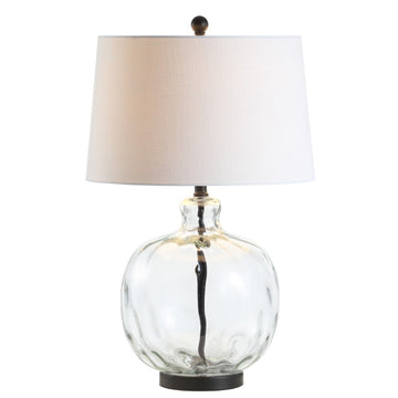 Rae 26.5" Glass/Metal LED Table Lamp - JONATHAN Y